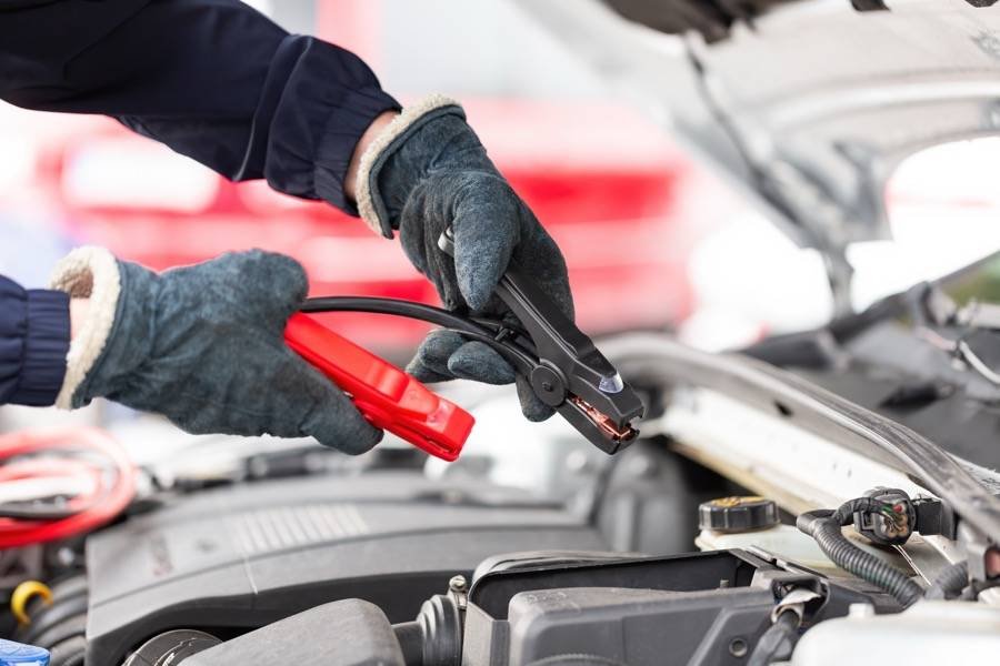 Jump-starting a dead car battery